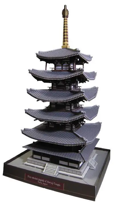 Япония Horyu-ji знаменитое здание 3D бумажная модель Сделай Сам ручной Оригами Бумажная модель