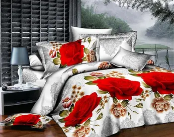 

BEST.WENSD Wedding 3d Jacquard Bedding flower,heart-shaped,stripe bedding double king size pillowcase bedsheets duvet cover set