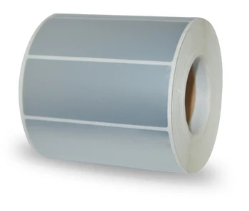 

75*25mm 1000pcs/lot matt silver PET labels blank adhesive silver barcode label sticker for printer