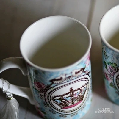 Drinkwaer, пара подарочных кружек, кофейная чайная Подарочная чашка, элегантная Высокая чашка с короной, подарочный набор