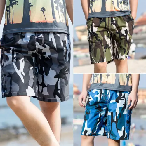Мужские камуфляжные пляжные Стильные повседневные шорты пляжные шорты