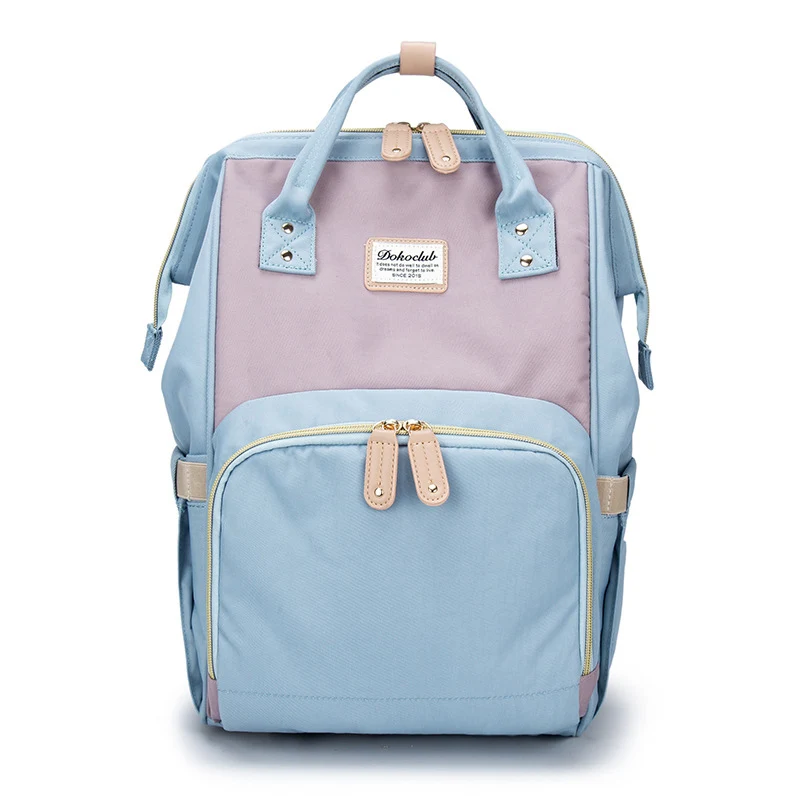 Lefur Для женщин рюкзак сумка для мамы Мода для беременных уход за младенцем сумки Мумия Многофункциональный путешествий мягкий рюкзак - Цвет: light blue