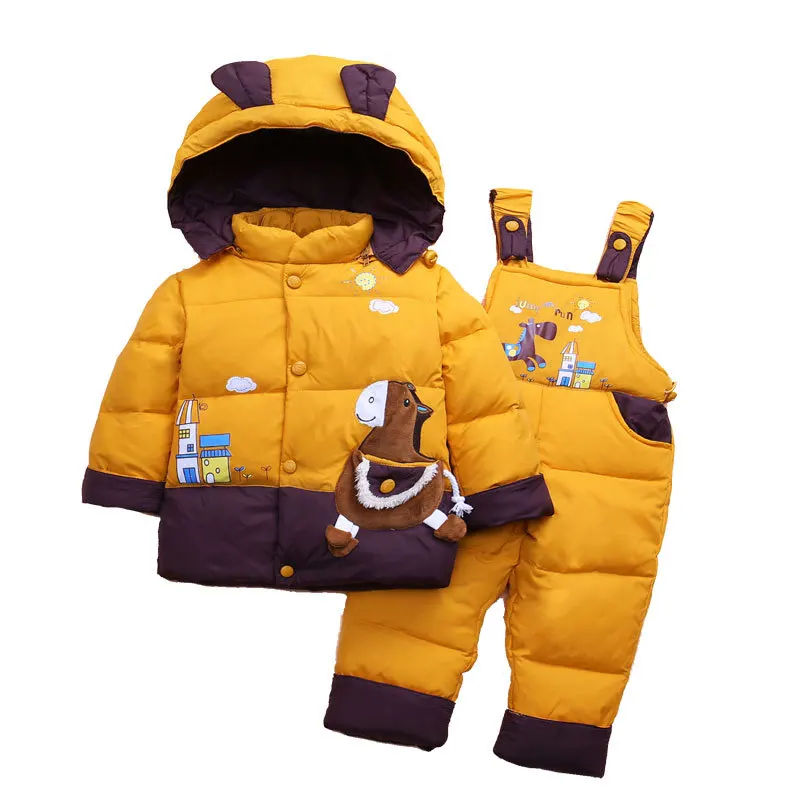 New Children's Boy Girl Set 1~4 Years Old Baby Down Coat and Pants