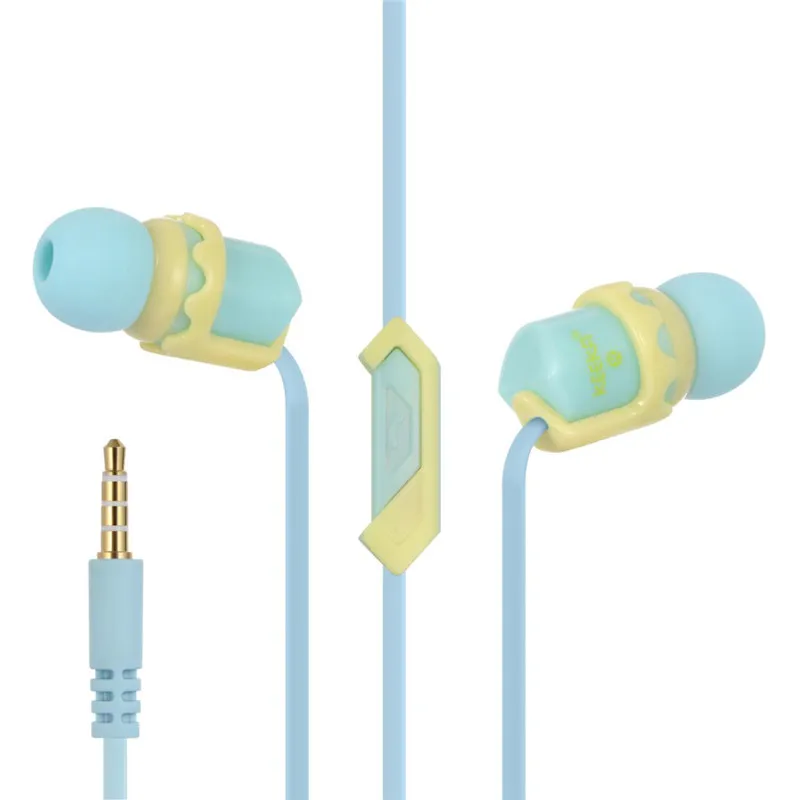 Universal in Ear music earphones with mic candy earbuds mobile phone stereo earphone with