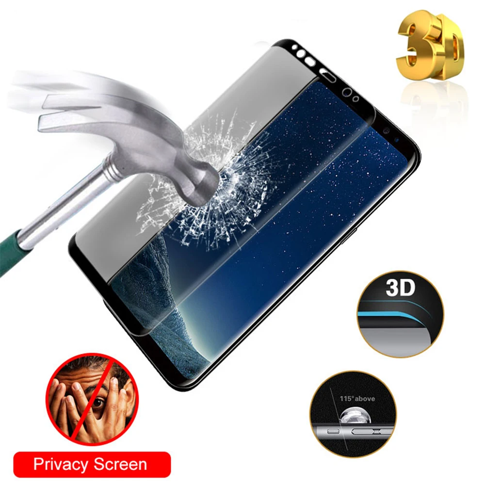 GerTong Anti Spy Privacy Tempered Glass Screen Protector For Samsung
