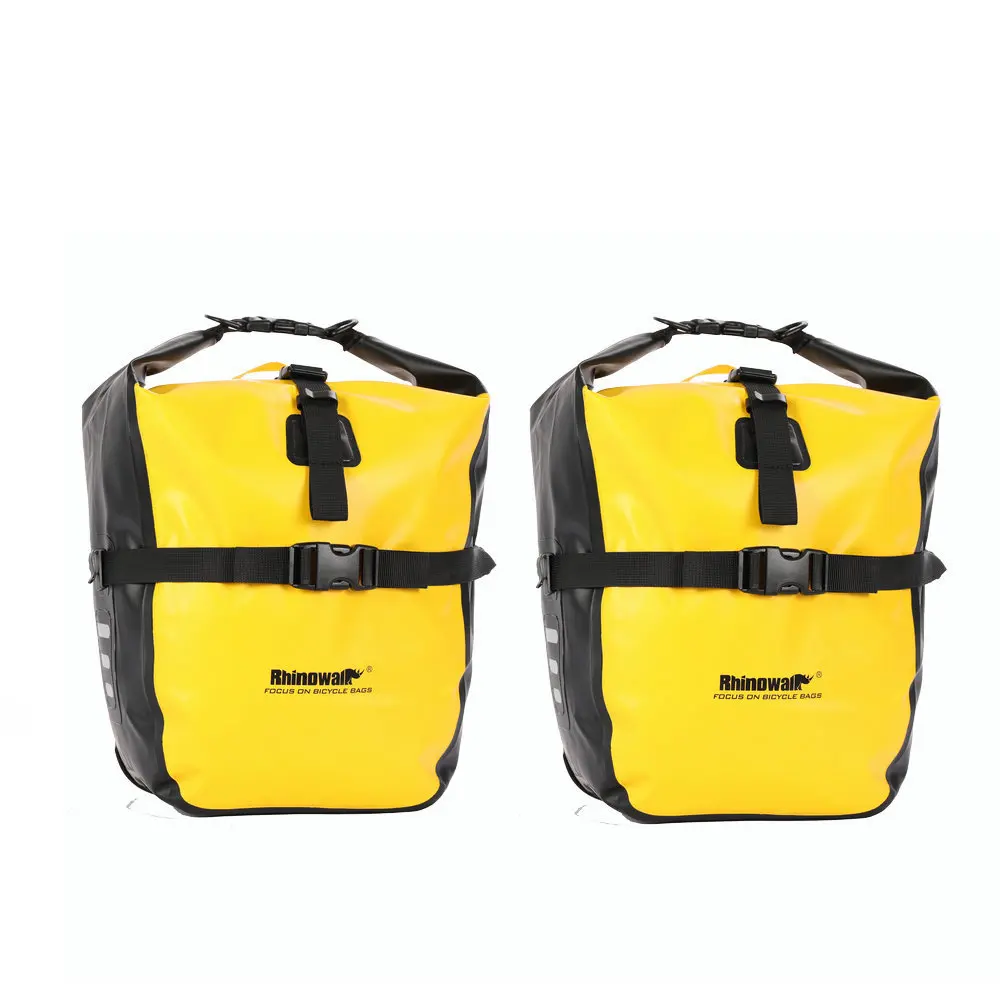 Rhinowalk сумка для горного велосипеда водонепроницаемый портативный 20л велосипедный задний багажник крепящийся за сиденье посылка износостойкая велосипедная сумка на переднее колесо - Цвет: 2 Pieces Size S