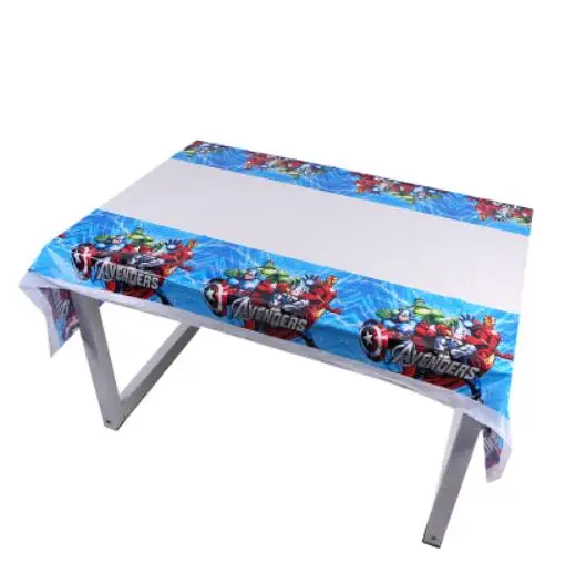 

108*180CM The Avengers Theme Cartoon Party Set Tableware tablecloth Birthday baby Shower Party Decoration