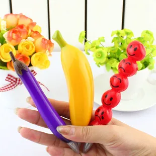 

1 PCS Korea stationery fruit belt magnet ballpoint pen