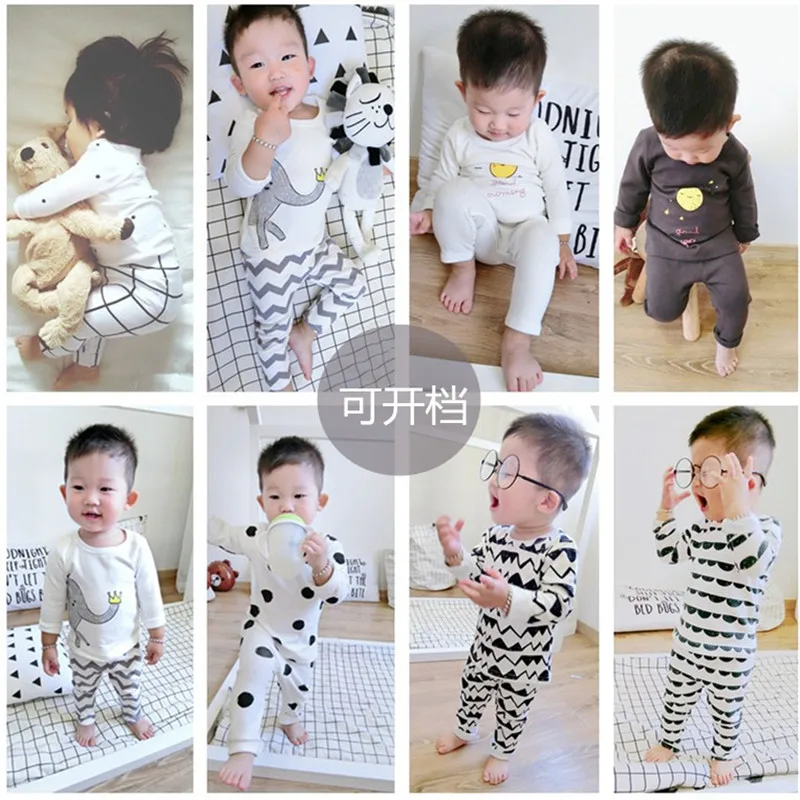 

RY-203 Winter Baby Pajamas For Girls Boys Pajamas Set Cotton Sleepwear Pyjamas Kids Baby Pajamas Set For Boys Clothing Suit