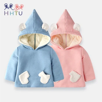 

HHTU Baby Hooded Coat Winter Kid Boy Girl Clothing Baby Warm Thick Jacket Children's Zipper Cotton Casual Outerwear