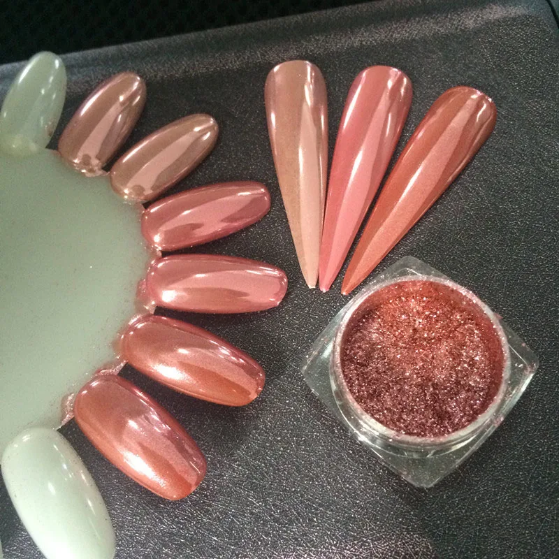 

0.5g Pink Pigment Mirror & Flake Effect Chrome Powder Nails Glitter Sequins for Gel Nail Polish Nail Art Decoration DIY
