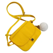 Повседневная Студенческая Диагональная Сумка на плечо, одноцветная холщовая дикая сумка-мессенджер