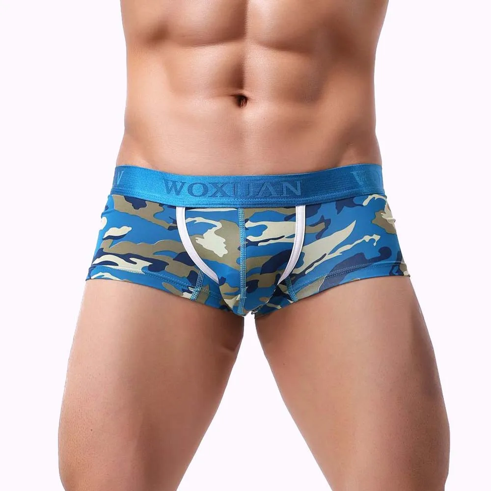

Men's Underpants Camouflage boxer Mens Stretch Breathable Swimming Trunks Soft Underpants Knickers Shorts Sexy Underwear