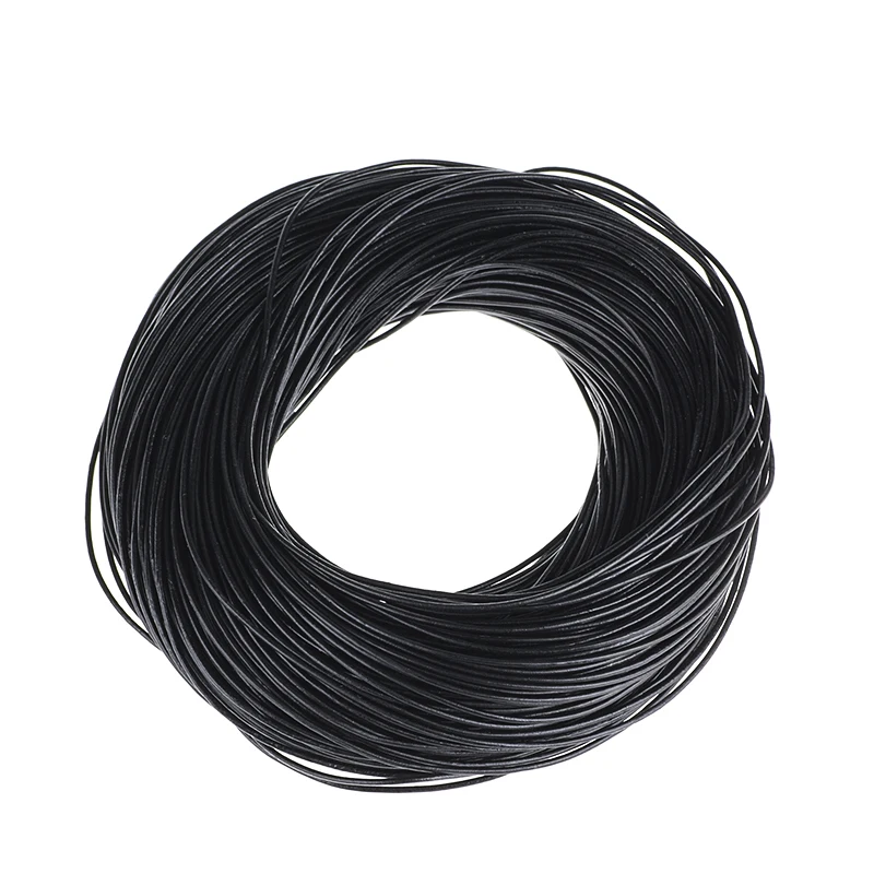 

COMEOWN Jewelry DIY 5Meters 1mm Black/Dark Brown/Natural Color Round Genuine Leather Cord for Necklace Bracelets Cords