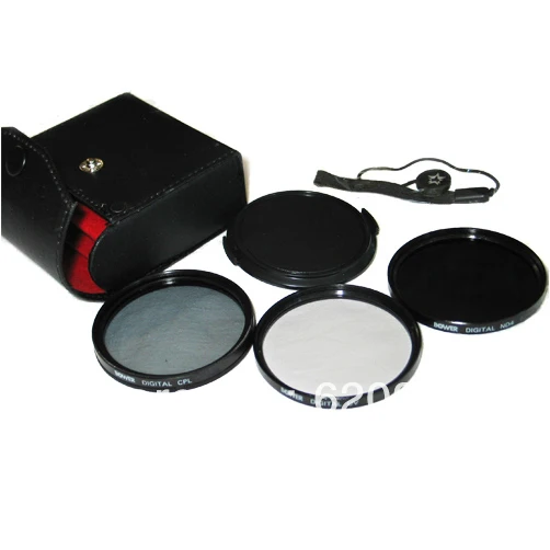 

100% Professional 67mm Filter Set Kit Circular-CPL ND4 UV filter +filter case+lens cap FOR NIKON 67 mm