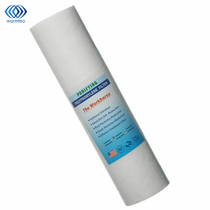 Agua Filtro de 0.5 micras 10 pulgadas PP algodón pre Filtro de ósmosis inversa sedimentos frente común purificador ► Foto 1/6