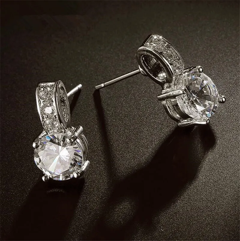 Vintage AAA zircon Crystal stud earrings for women boucle d'oreille femme pendientes  jewelry christmas austrian crystal DE39 (10)