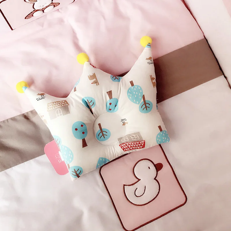 BalleenShiny детская корона подушки определенной формы хлопок младенческой мягкой новорожденной головы производства против скатывания Подушка
