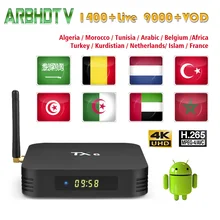 Arabic France IPTV TX6 with 1 month Free IP TV Morocco Belgium IPTV Subscription TV Box Android 9.0 French Full HD IPTV Turkish