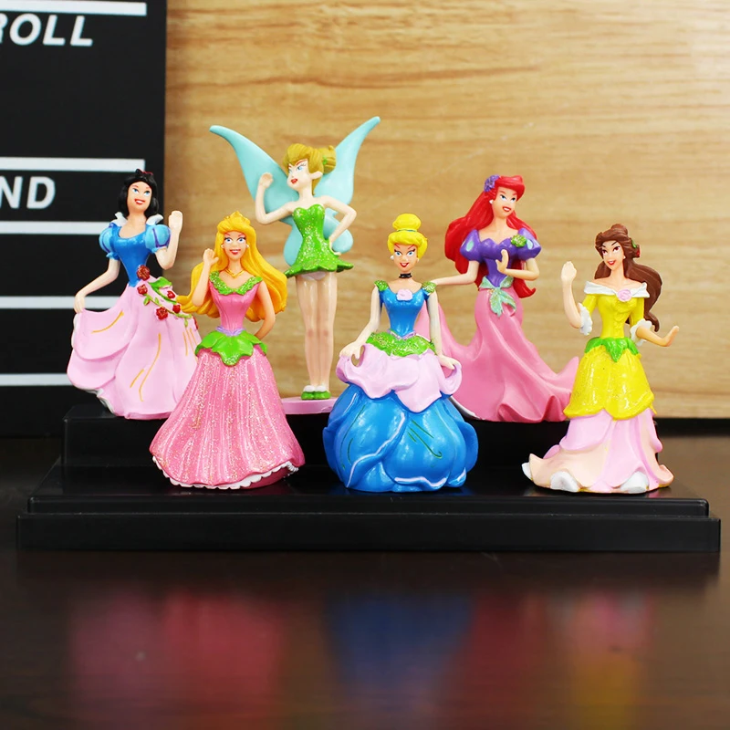 Disney Toys для детей 6 шт./компл. 8 см сказочная принцесса фигурки мини милые куклы Diy