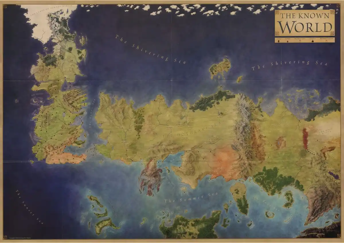 Game Of Thrones Map Hbo World Map Atlas