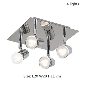 

Modern GU10 Spot Ceiling Light Chrome Simple Led Spot Ceiling Lamp for Home Bedroom Living Dining room