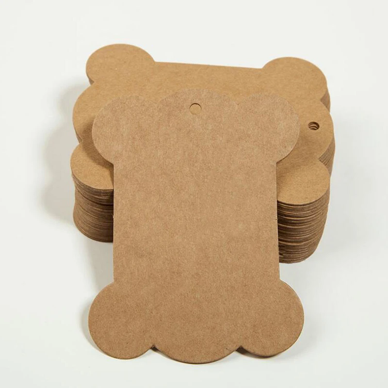 

50 kraft cardboard winding board winding card polygon blank tag gift card bookmark retro hand written card