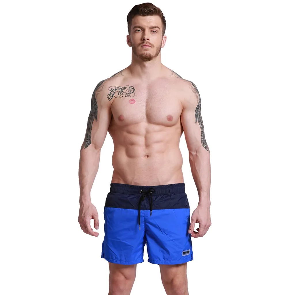 Новые летние мужские пляжные шорты, быстросохнущие шорты для плавания, мужские Бермуды для серфинга, купальный костюм, спортивная одежда с сетчатой подкладкой