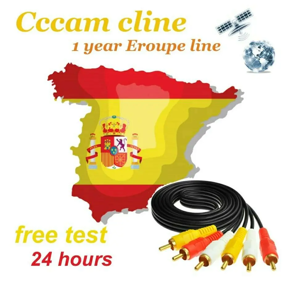 CCCam Cline 1 год 8 линия Европа CCCAM серверные линии Испания Польша Португалия Германия спутниковый ТВ приемник для DVB-S2 Gtmedi Full HD