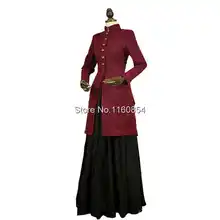 Edwardian викторианской эпохи короля Эдуарда дамы сюртук Old West куртка воссоздание пальто