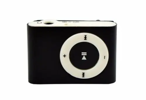 Металлический USB 2,0 зеркальный портативный MP3 плеер мини-клип MP3 плеер водостойкий Спорт mp3 музыка плейер Волкман lettore mp3 - Цвет: Черный
