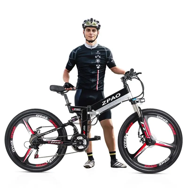 Zpao Powerful Electric Folding E Bike With Throttle Allgoods