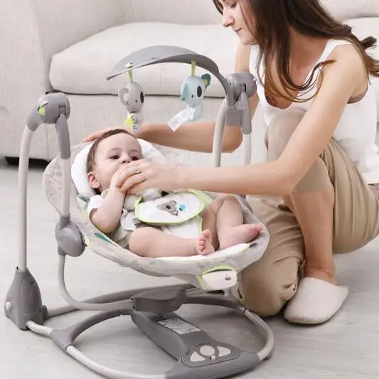 

Baby Music Light Care Chair Newborns Folding Bed Baby Rocking Chair Baby Cradles Bed Portable Balance Baby Chair Infant Rocker