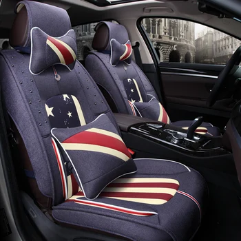 

3D Car Seat Cover General Cushion ,Car Styling Flax Car Styling For Cadillac ATS CTS XTS SRX SLS Escalade