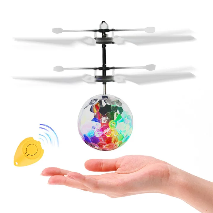 5pcs/lot Luminous Ball RC Kid's Flying Ball Anti-stress Drone Helicopter Infrared Induction Aircraft Remote Control Toys Gifts