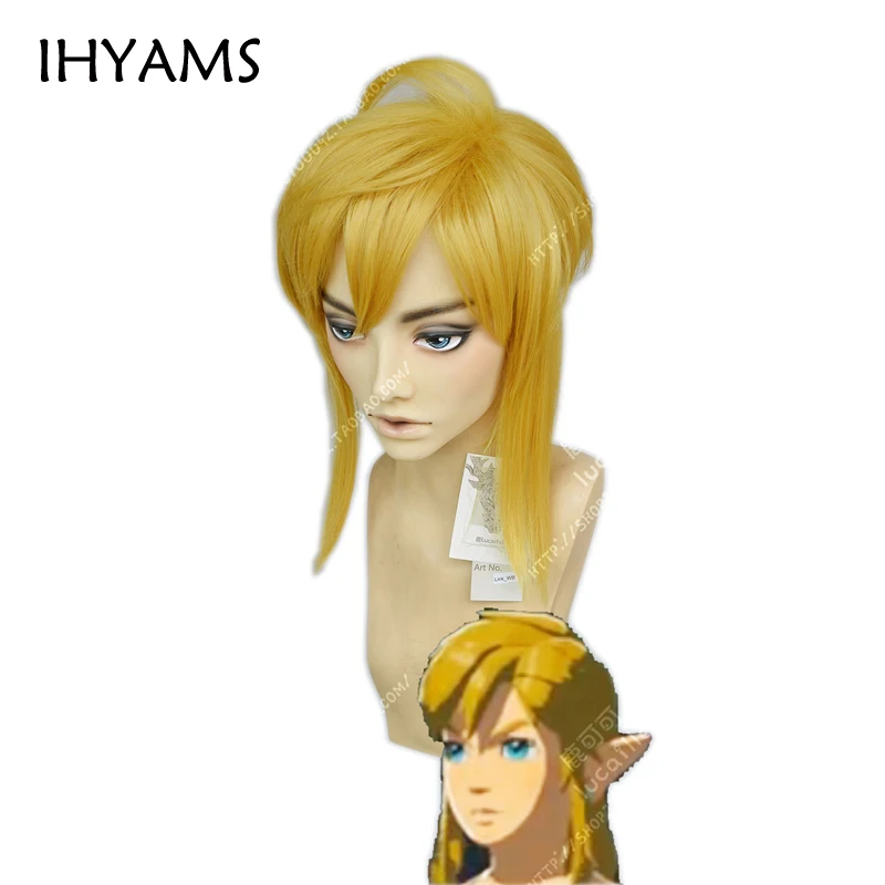 La Leyenda De Zelda Breath Of The Wild Enlace Corto De Oro Resistente Al Calor Sintetico Estilo Cosplay Del Pelo Peluca Peluca Cap Disfraces De Anime Aliexpress