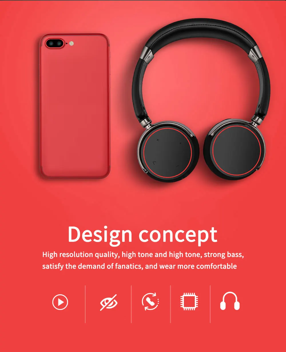 Bluetooth наушники беспроводные наушники 3D стерео музыка гарнитура CRS Игровые наушники для iPhone 7 8 Xiaomi iPad PC Competer MP3