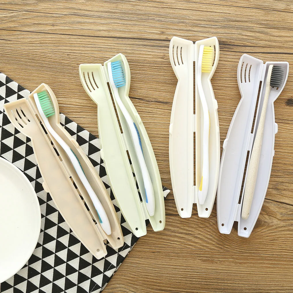 Portable Toothbrush Boxes Plastic Toothbrush Storage Box Moisture-proof Travel Tooth Brush Holder Case 2.5x20cm