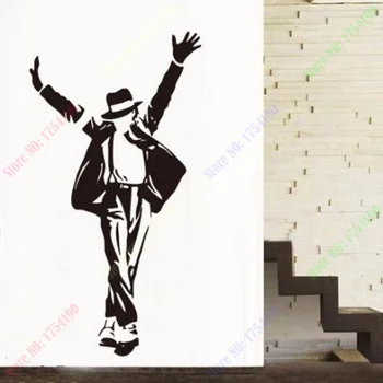 

Free Shipping New Large Black MJ Dancing Michael Jackson Wall Sticker Decal Vinyl Art Home Decor 60CMX90CM