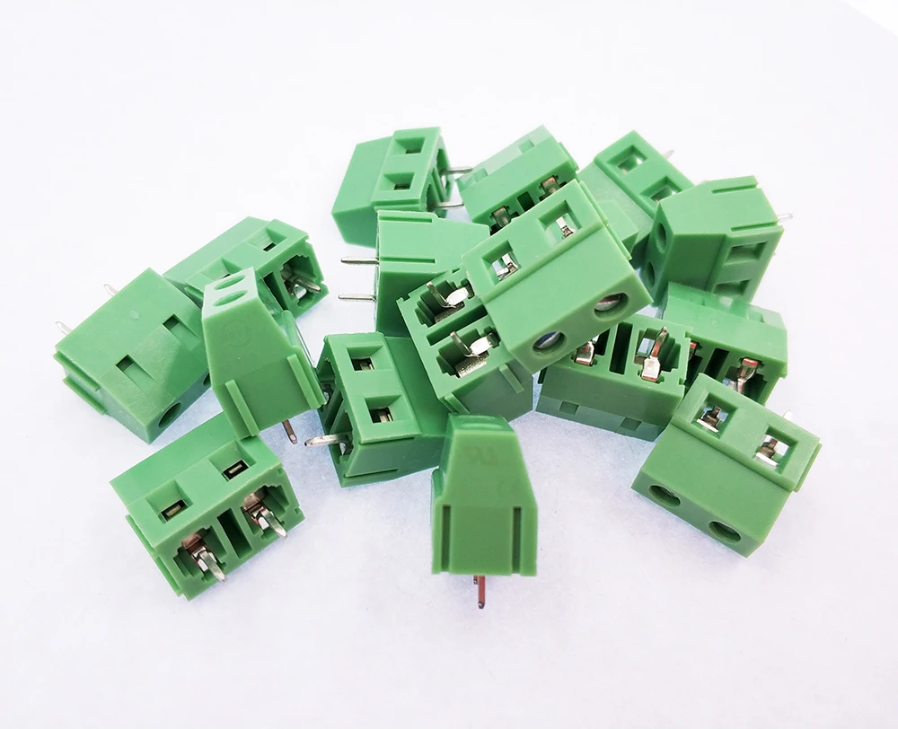 

100PCS 128-7.5-2P 3P PCB Screw Terminal Block Stackable 7.5mm Pitch Wire Terminal Straight 300V10A CE Rohs Copper Material