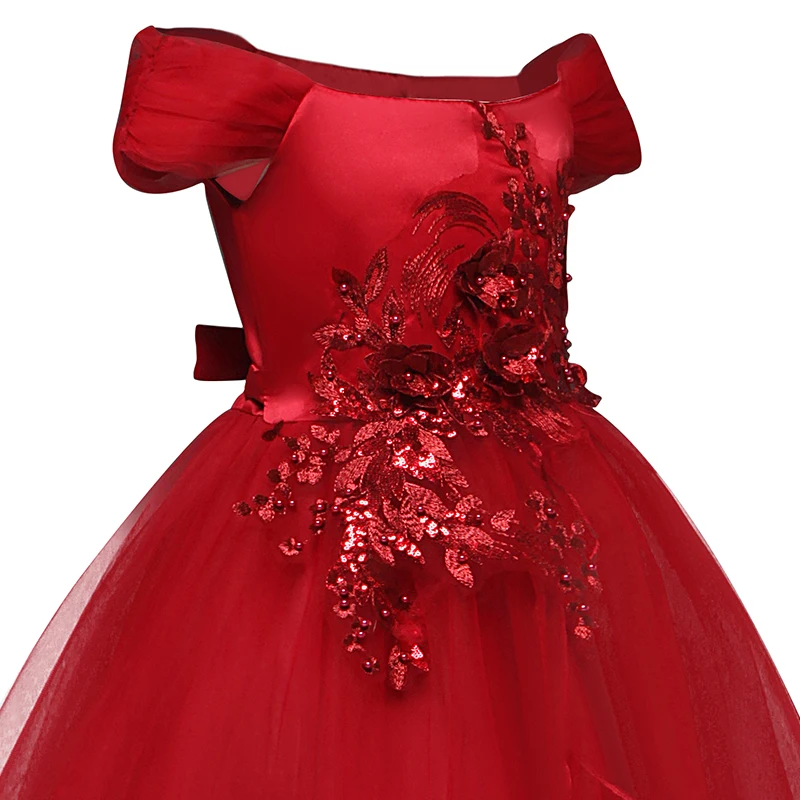 Formal Girl Princess Dress Christmas Dress Girl Party Gown Backless Kids Girls Prom Party Dress New Year Children's Clothing smocked baby dresses