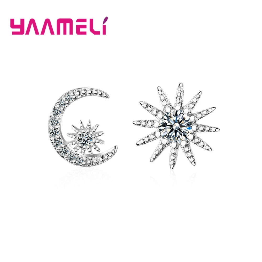 Модные серьги Brincos для девочек, новинка 925, серебряные серьги Bijoux, блестящие, прозрачные, циркониевые серьги-гвоздики для женщин, свадебные серьги, ювелирные изделия