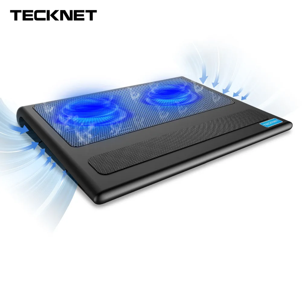 Portable Laptop Notebook Cooling Pad Stand 2 Fans USB Quiet