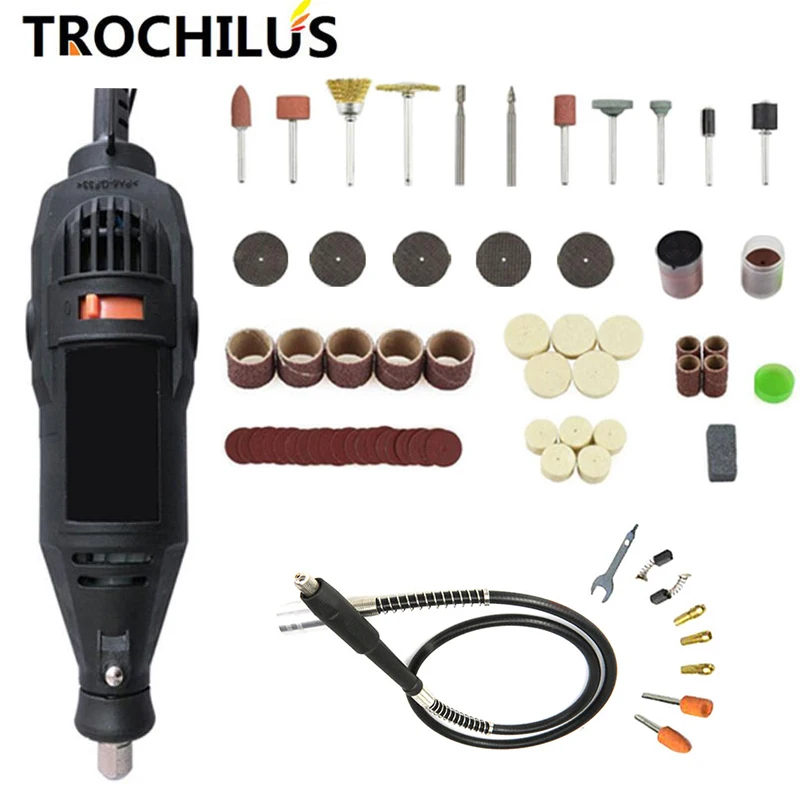

Trochilus dremel Grinder180W angle grinder Variable Speed sharpening machine polisher mini electric tools accessories Sets80516