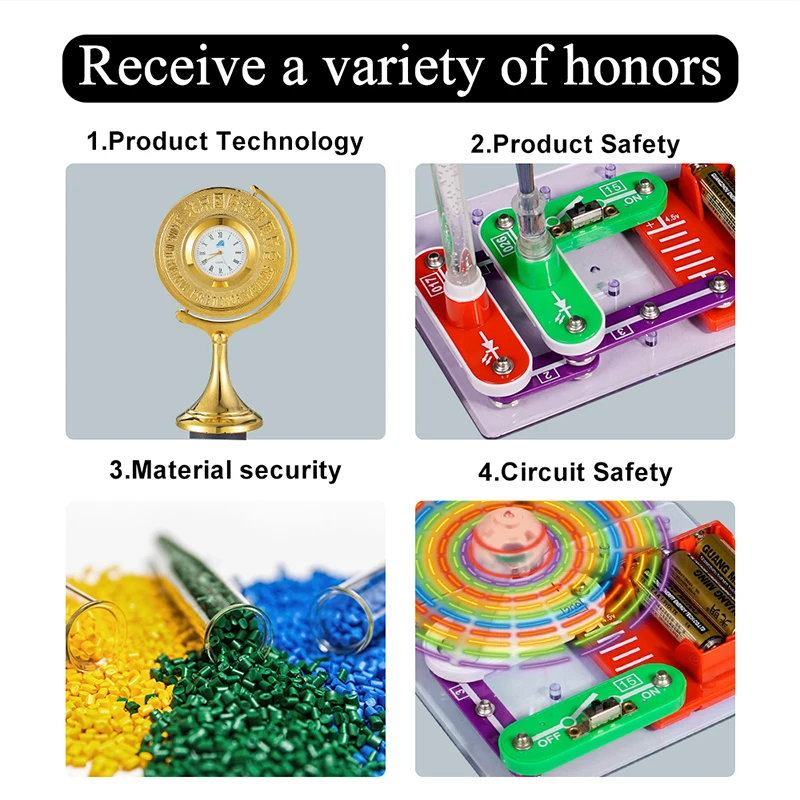 Best  Snap Circuits STEM Toys for Children Educational Learning Integrated Building Blocks Circuit Brick 