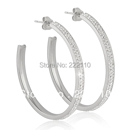 Clear Stone Stud Earrings Stainless Steel Base Quality Ensure 100% New Arrival Unique For Gifts | Украшения и аксессуары