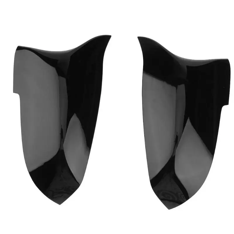 cheap 1 Pair Carbon Fiber Pattern Door Wing Mirror Cover Gloss Black Caps for BMW F01 F06 F10 F11 F12 F13 Dropshipping 2019 Hot