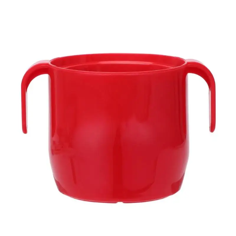 Детская изоляционная косая чашка для рта герметичные Детские Обучающие чашки для питья в стиральной машине устойчивые детские чашки для питья для маленьких детей - Цвет: Красный