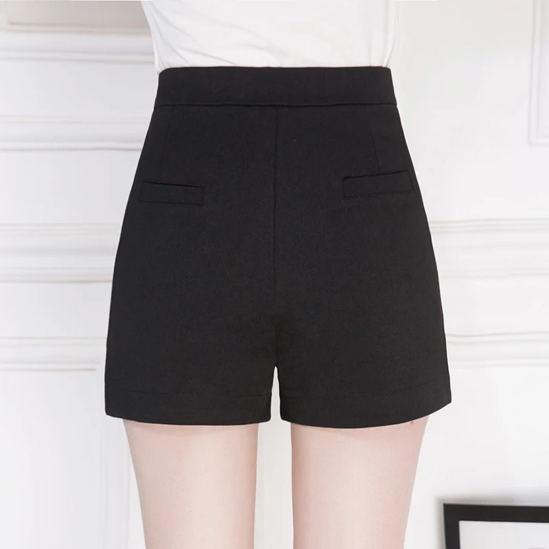 Black polyester shorts womens Clearance