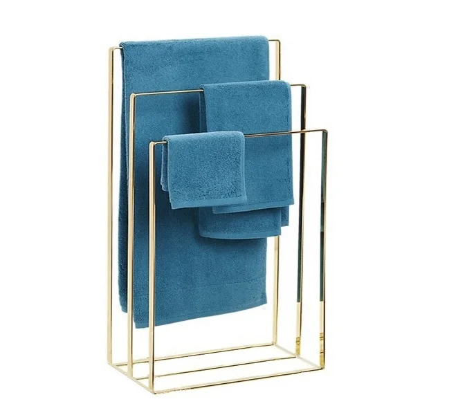 

90cm High Towel Hanging Rack Stand / Gilded Stainless Steel